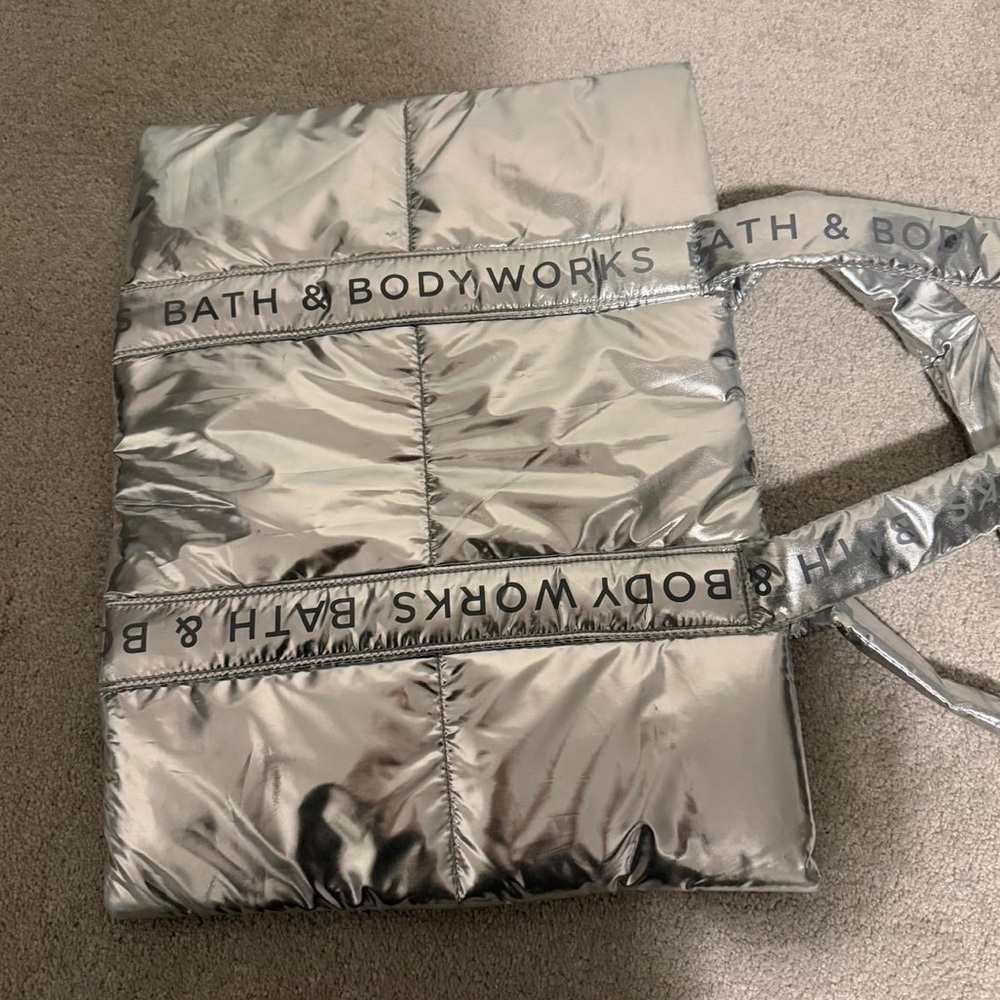 Bath & Body Works Metallic Silver Tote - Picture 3 of 6